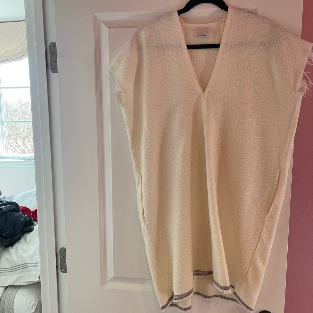 White Woven Mini Dress